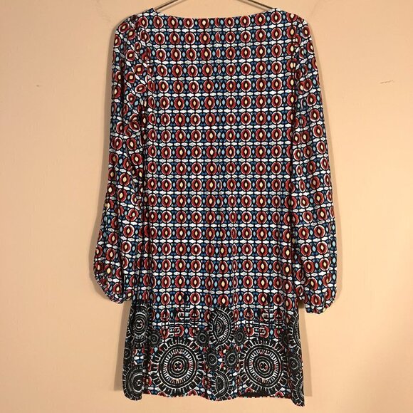 Laundry By Shelli Segal Geometric Print Stretch Jersey Dress - Picture 2 of 11